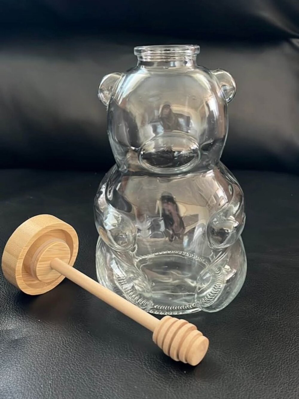 NEW Target Bullseye Playground 2023 Honey Bear Glass Honey Jar with Wood Dipper